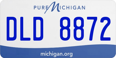 MI license plate DLD8872