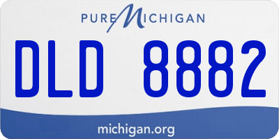 MI license plate DLD8882