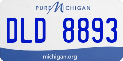 MI license plate DLD8893