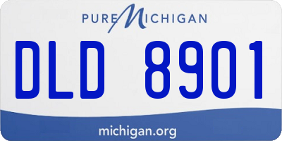 MI license plate DLD8901