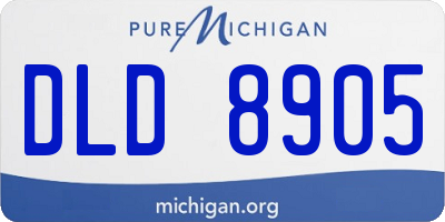 MI license plate DLD8905