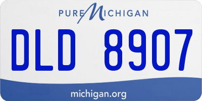 MI license plate DLD8907