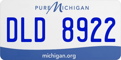 MI license plate DLD8922
