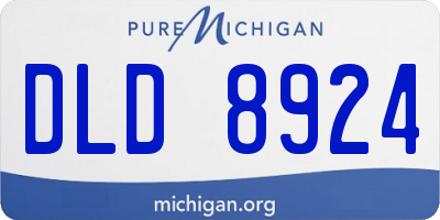 MI license plate DLD8924