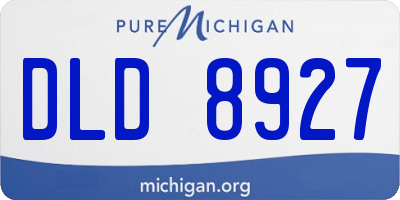 MI license plate DLD8927