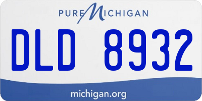 MI license plate DLD8932