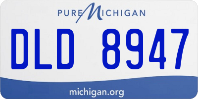 MI license plate DLD8947