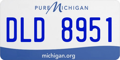 MI license plate DLD8951