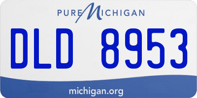 MI license plate DLD8953