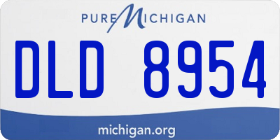 MI license plate DLD8954