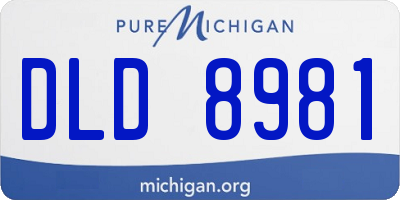 MI license plate DLD8981