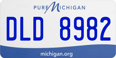 MI license plate DLD8982