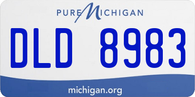 MI license plate DLD8983