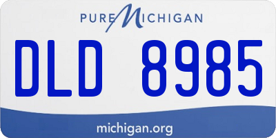 MI license plate DLD8985