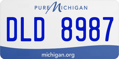 MI license plate DLD8987