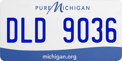 MI license plate DLD9036