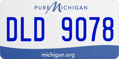 MI license plate DLD9078