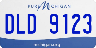 MI license plate DLD9123