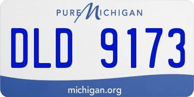 MI license plate DLD9173