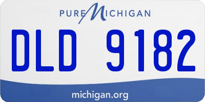 MI license plate DLD9182