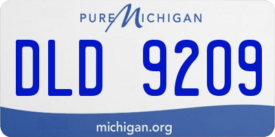 MI license plate DLD9209