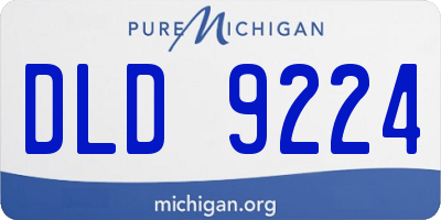 MI license plate DLD9224