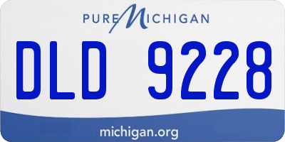 MI license plate DLD9228