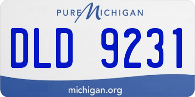 MI license plate DLD9231