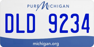 MI license plate DLD9234