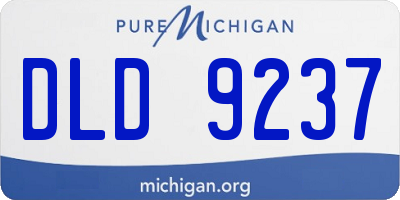MI license plate DLD9237