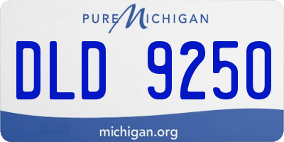 MI license plate DLD9250