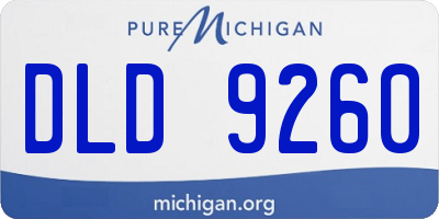 MI license plate DLD9260