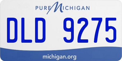 MI license plate DLD9275