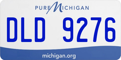 MI license plate DLD9276