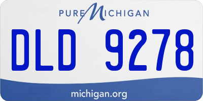 MI license plate DLD9278