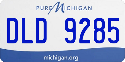 MI license plate DLD9285