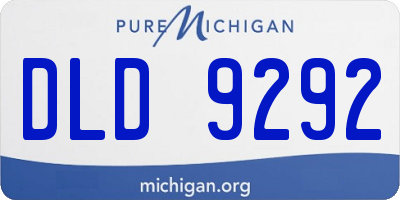 MI license plate DLD9292