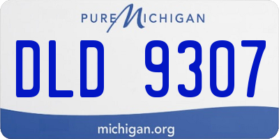 MI license plate DLD9307