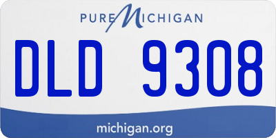 MI license plate DLD9308