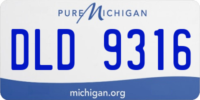 MI license plate DLD9316