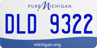 MI license plate DLD9322