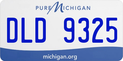 MI license plate DLD9325