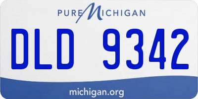 MI license plate DLD9342