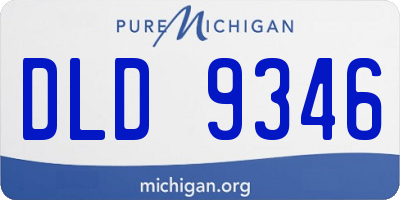 MI license plate DLD9346