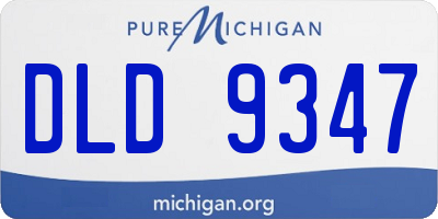 MI license plate DLD9347
