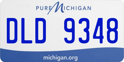 MI license plate DLD9348