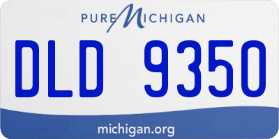 MI license plate DLD9350