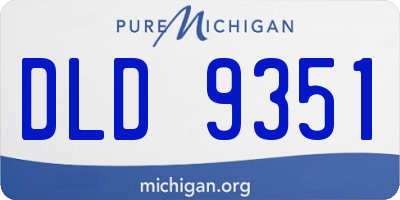 MI license plate DLD9351