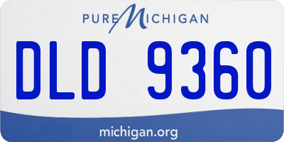 MI license plate DLD9360