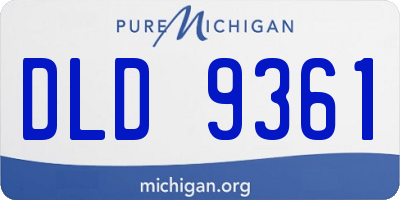 MI license plate DLD9361